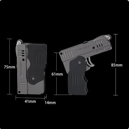 Transforming Handgun Dual Flame Lighter - Blue Flame + Regular Flame in One