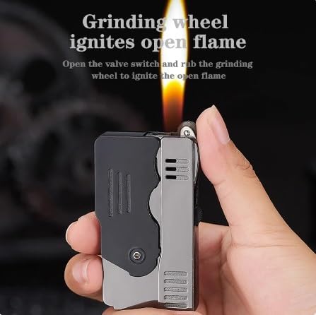 Transforming Handgun Dual Flame Lighter - Blue Flame + Regular Flame in One