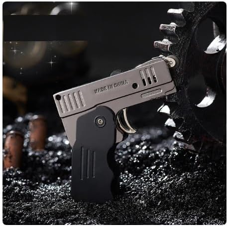 Transforming Handgun Dual Flame Lighter - Blue Flame + Regular Flame in One