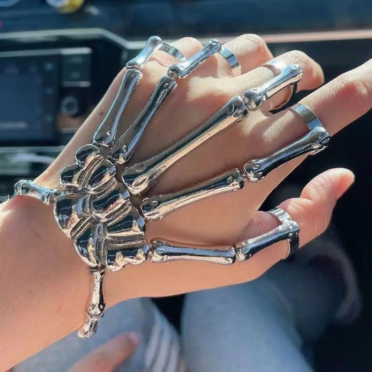 Punk Skeleton Hand Bone Bracelet