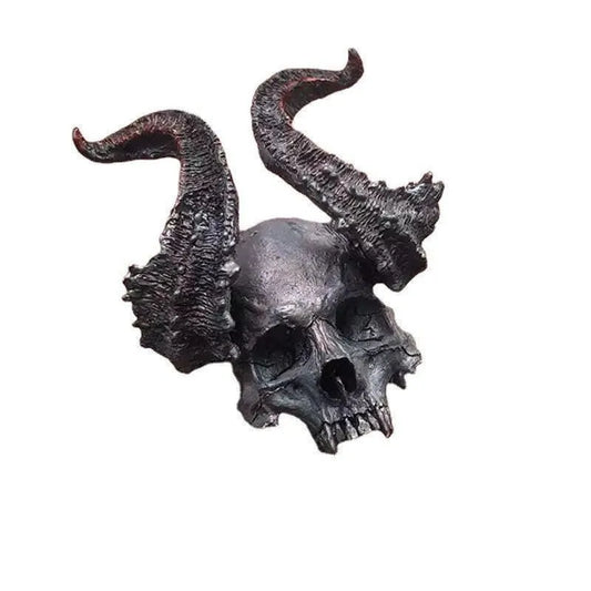 Punk Sheep Horns Skull Ring