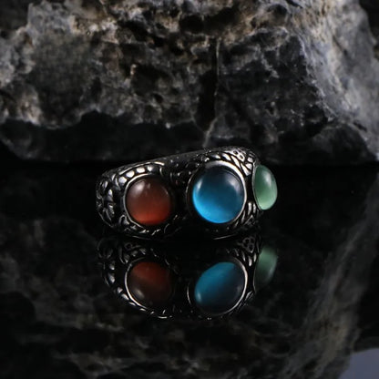 Vintage Cat's Eye  Stainless Steel Ring