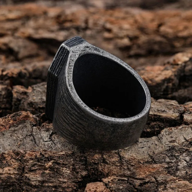 Vintage Coffin Stainless Steel Ring