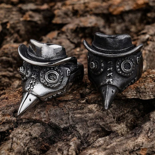 Vintage Crow Skull Stainless Steel Ring