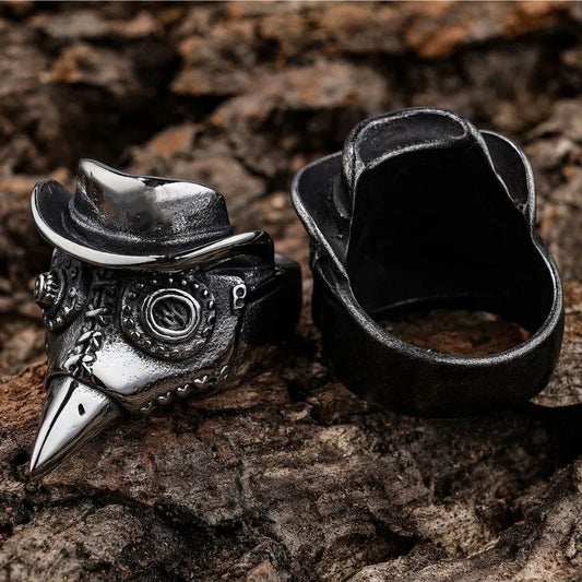 Vintage Crow Skull Stainless Steel Ring