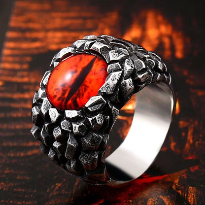 Vintage Evil Eye Stainless Steel Ring