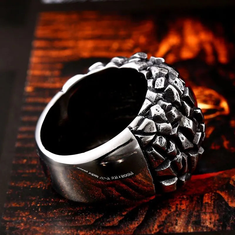 Vintage Evil Eye Stainless Steel Ring