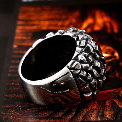 Vintage Evil Eye Stainless Steel Ring