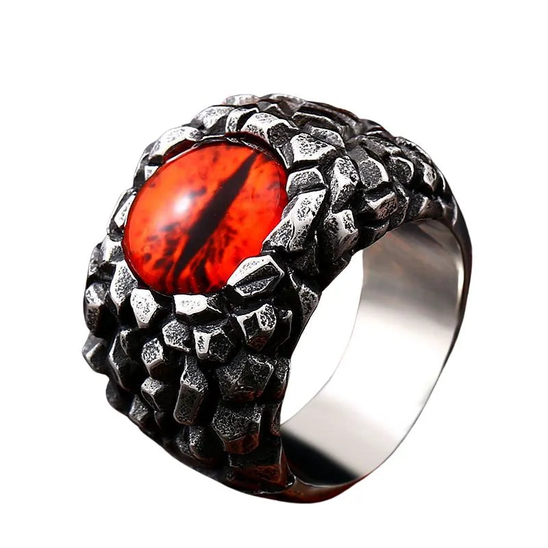 Vintage Evil Eye Stainless Steel Ring