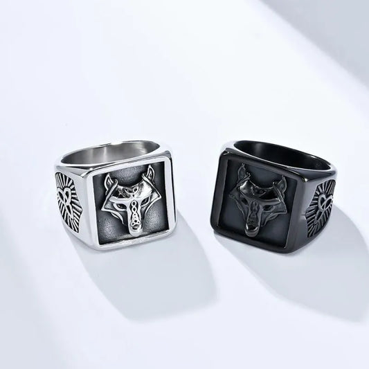 Vintage Viking Wolf Knot Ring