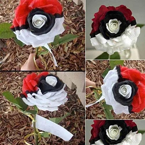 Pokémon rose - Rare red white black rose